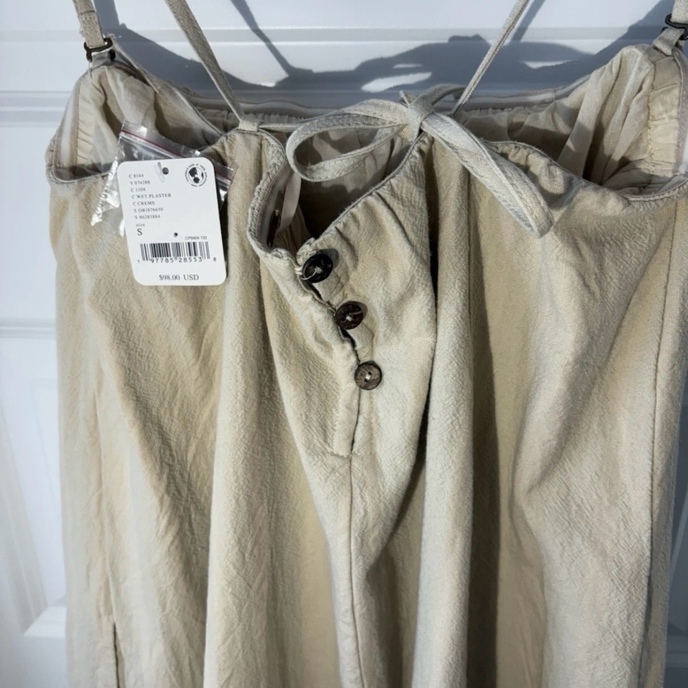 Free People NWT Sun Maxi Dress Wet Plaster Small Adjust/Remove Straps - Picture 7 of 11